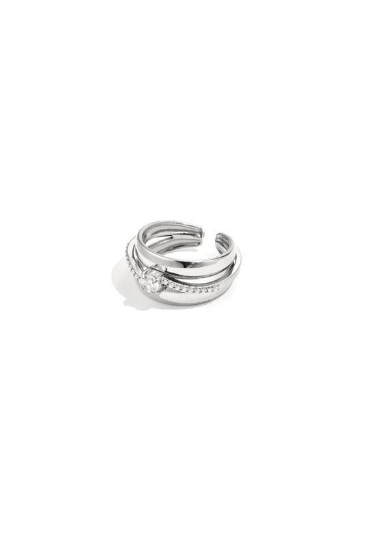 Layered ring with stones - Velaris Femme