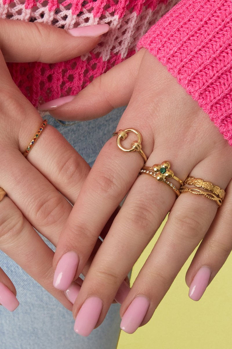 Minimalist ring with circle - Velaris Femme