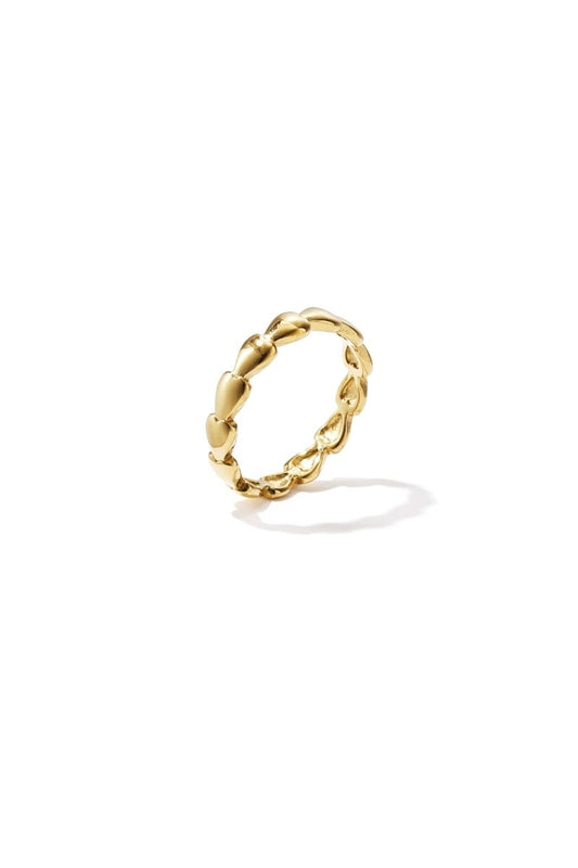 Minimalist ring with small hearts - Velaris Femme