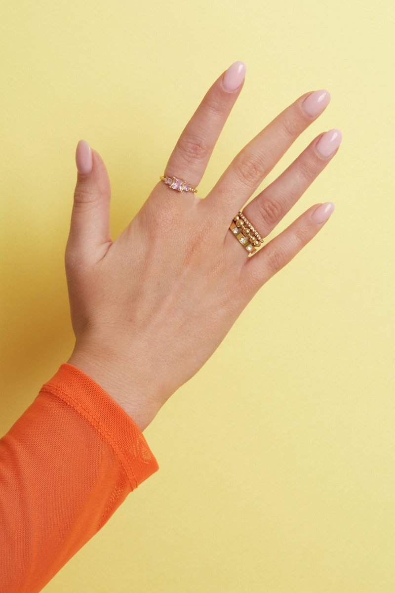 Minimalist ring with stones - Velaris Femme