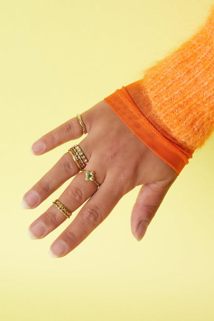 Minimalist ring with stones - Velaris Femme