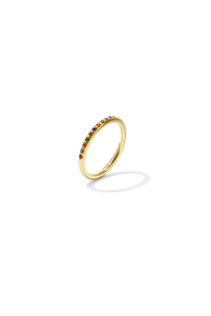 Minimalist ring with stones - Velaris Femme