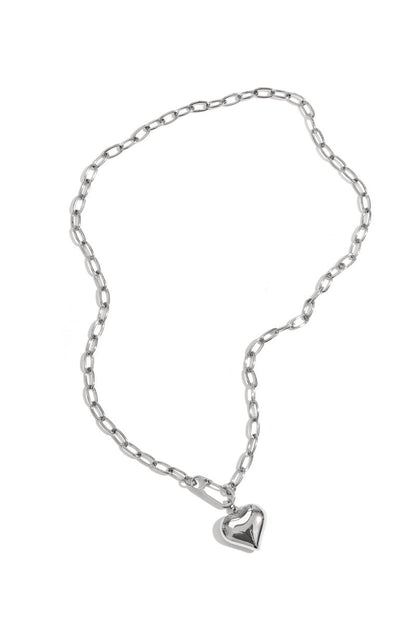 Necklace hanging heart with front closure - Velaris Femme