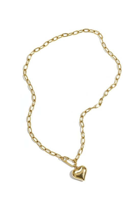 Necklace hanging heart with front closure - Velaris Femme