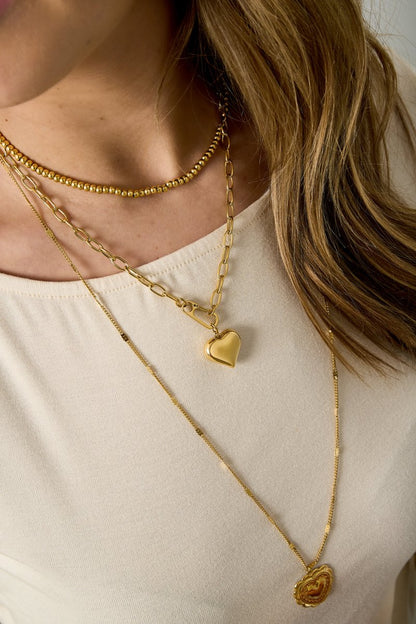 Necklace hanging heart with front closure - Velaris Femme