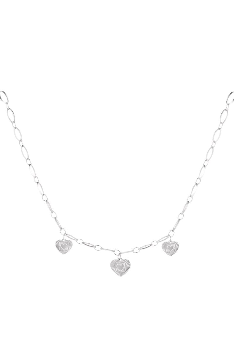 necklace three hearts coins - Velaris Femme