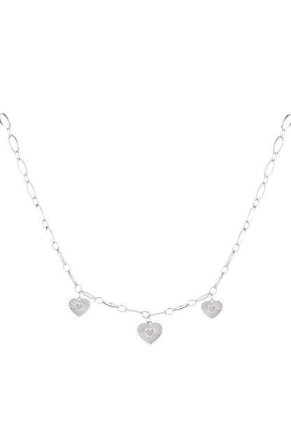 necklace three hearts coins - Velaris Femme
