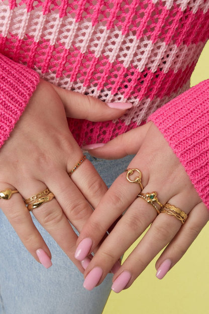 Ring with floral print - Velaris Femme
