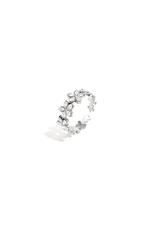Ring with flowers and stones - Velaris Femme