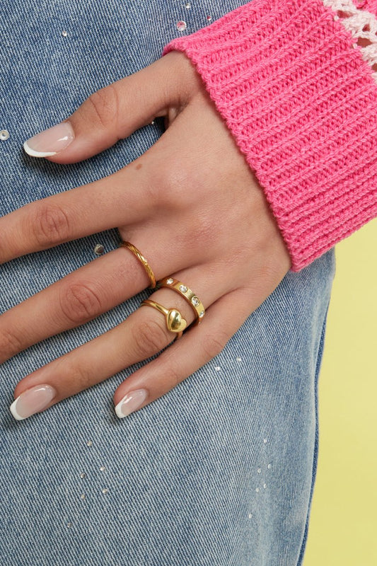 Ring with heart - Velaris Femme