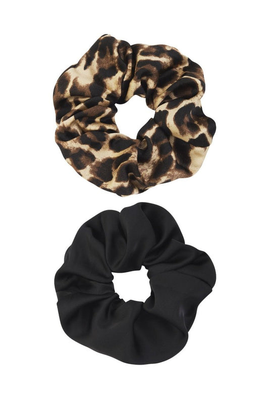 Scrunchie set wild duo - brown black - Velaris Femme