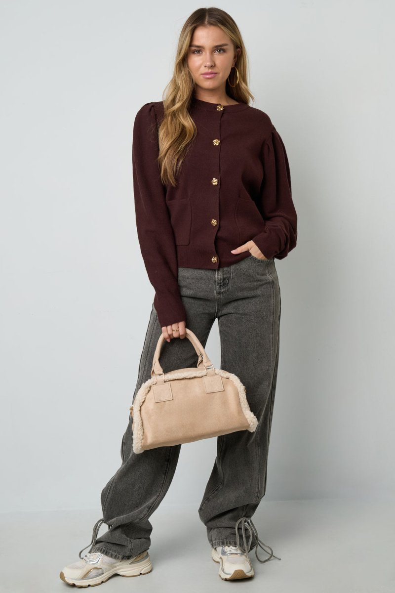 Shoulder bag with teddy details - Velaris Femme