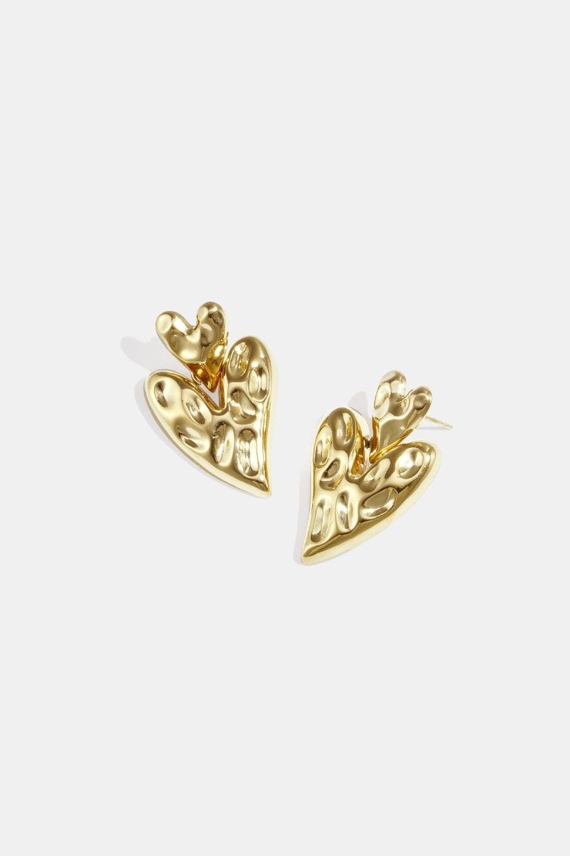Stacked heart earrings - Velaris Femme