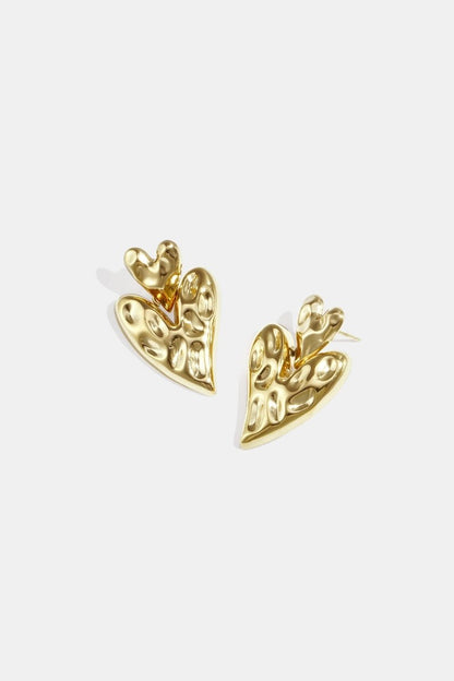 Stacked heart earrings - Velaris Femme