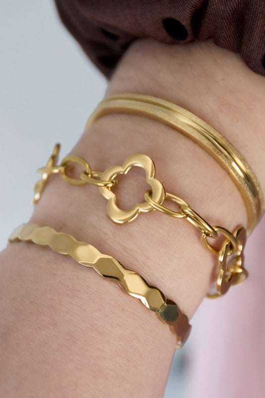 Stainless Steel Chain Bracelets Clover Casual Daily Women's jewelry - Velaris Femme