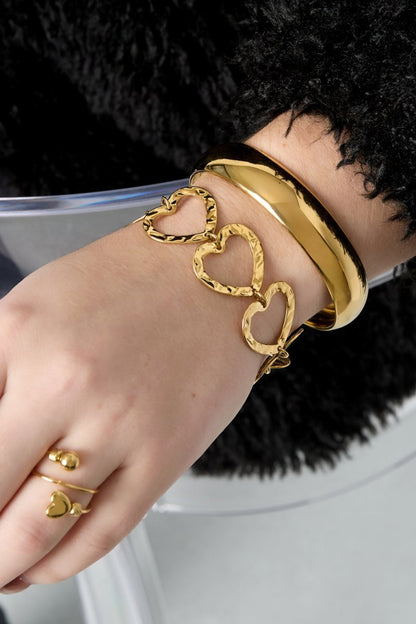 Stainless Steel Chain Bracelets Heart Casual Daily Simple Series Women's jewelry - Velaris Femme