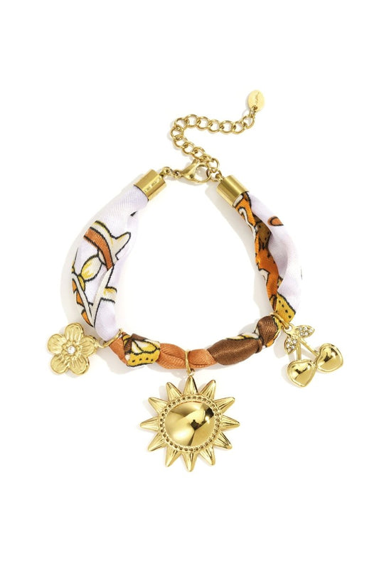 Stainless Steel Charm Bracelets Flower Casual Daily Simple Series Women's jewelry - Velaris Femme