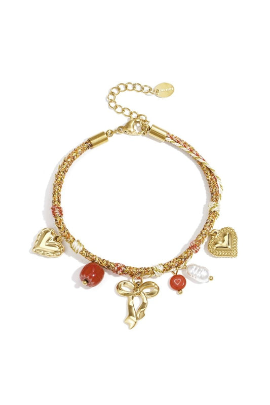 Stainless Steel Charm Bracelets Heart Casual Daily Simple Series Women's jewelry - Velaris Femme