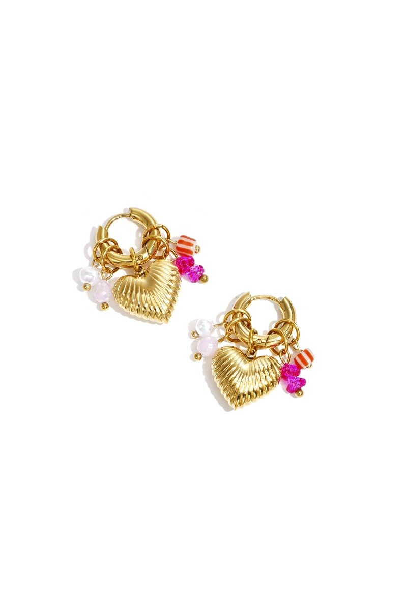 Stainless Steel Dangle Earrings Heart Sweet Valentine's Day Romantic Series Women's jewelry - Velaris Femme