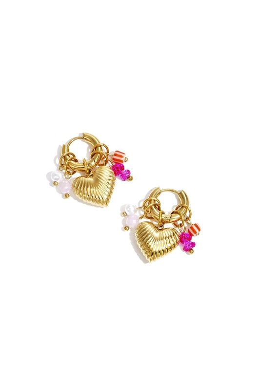 Stainless Steel Dangle Earrings Heart Sweet Valentine's Day Romantic Series Women's jewelry - Velaris Femme