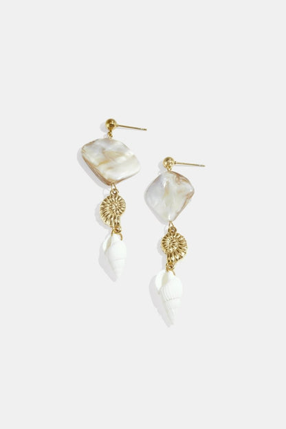 Stainless Steel Dangle Earrings shell Vacation Holiday/Beach Romantic Series Women's jewelry - Velaris Femme