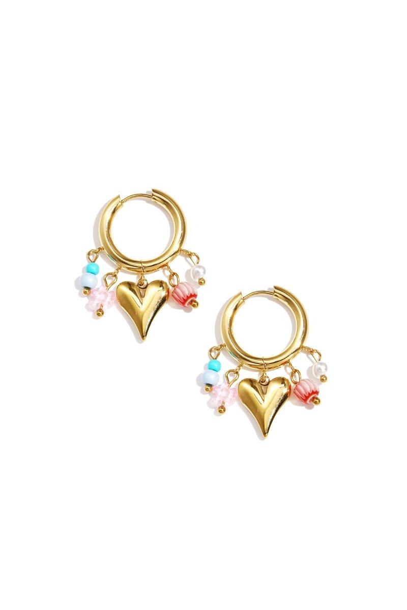 Stainless Steel Drop Earrings Heart Sweet Valentine's Day Romantic Series Women's jewelry - Velaris Femme