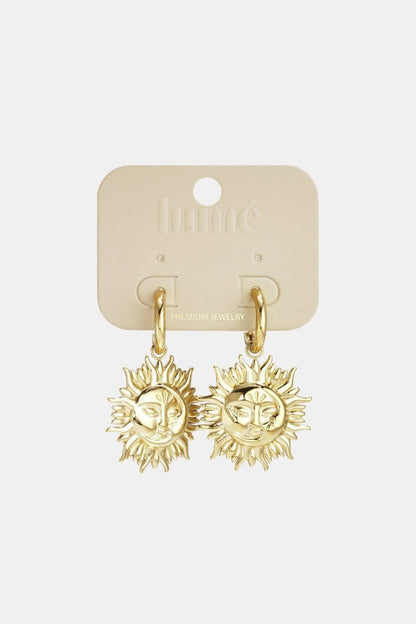 Stainless Steel Drop Earrings sun Casual Daily Simple Series Women's jewelry - Velaris Femme