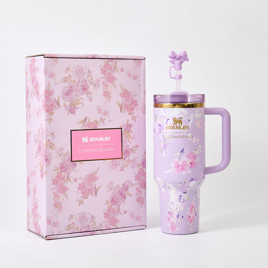 Stanley x LoveShackFancy Floral Lavender Quencher Tumbler 40 oz