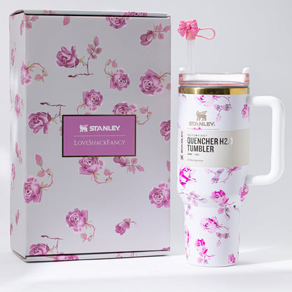 Stanley x LoveShackFancy Ribbon Rosa Quencher Tumbler 40 oz
