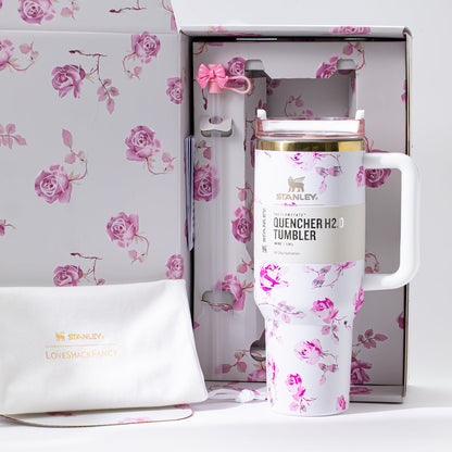 Stanley x LoveShackFancy Ribbon Rosa Quencher Tumbler 40 oz