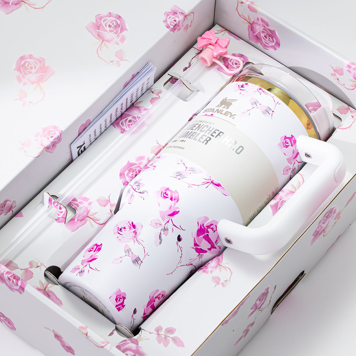 Stanley x LoveShackFancy Ribbon Rosa Quencher Tumbler 40 oz