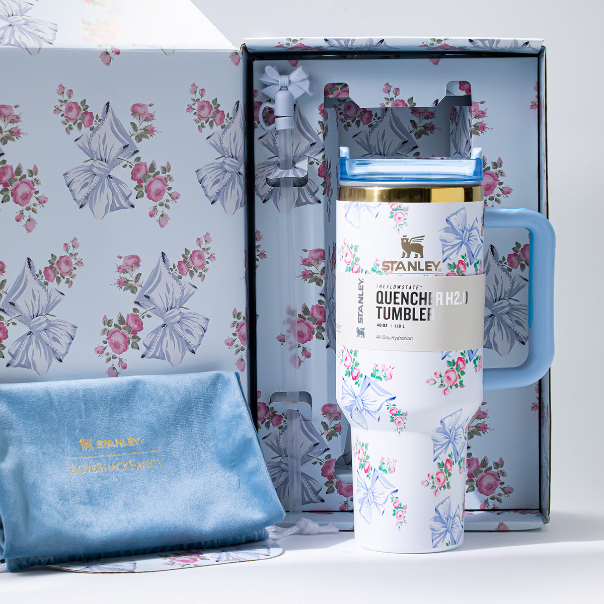 Stanley x LoveShackFancy Rosa Beaux Quencher Tumbler 40 oz
