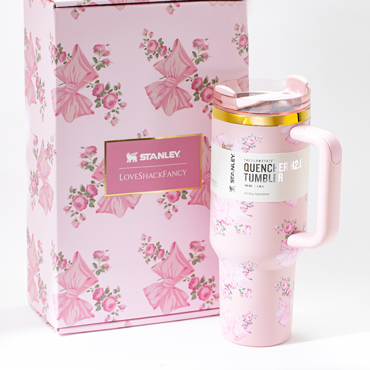 Stanley x LoveShackFancy Rosa Beaux Quencher Tumbler 40 oz