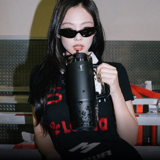 Stanley x JENNIE Midnight Bloom Luxe Quencher Tumbler 40 oz