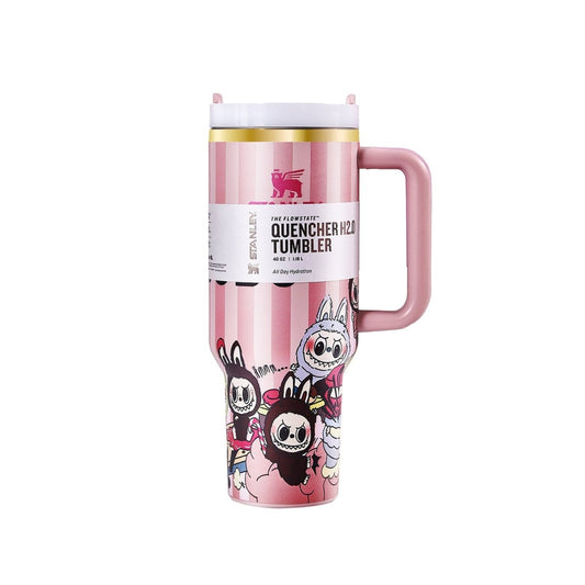 Stanley x Labubu Limited Edition Pink Stripe Tumbler