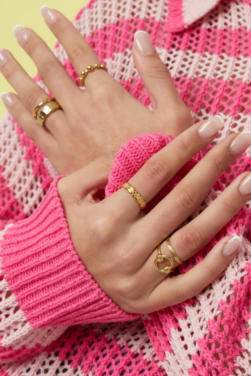 Statement ring with beads - Velaris Femme