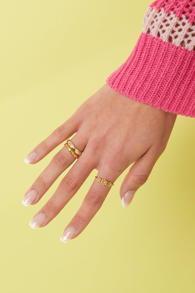 Statement ring with stones - Velaris Femme