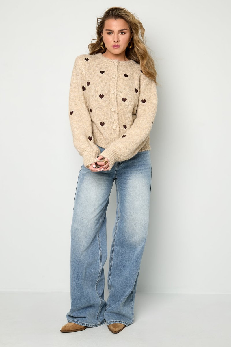 The Amora Knit – Women’s Heart Cardigan - Velaris Femme