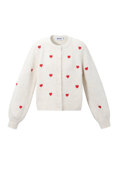 The Amora Knit – Women’s Heart Cardigan - Velaris Femme