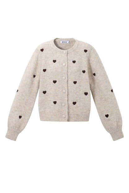 The Amora Knit – Women’s Heart Cardigan - Velaris Femme