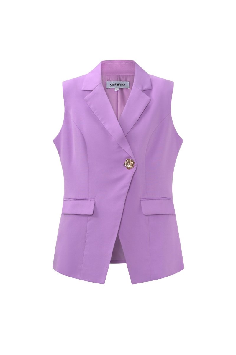 The Asym Chic – Sleeveless Blazer - Velaris Femme