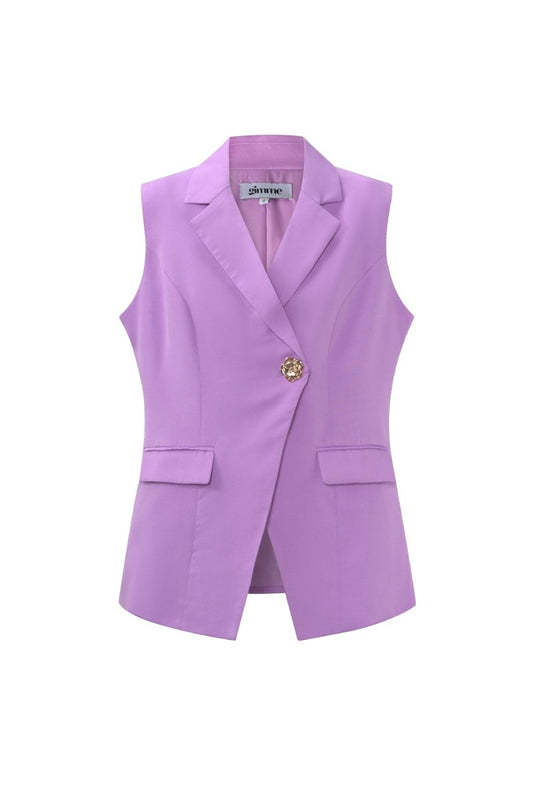 The Asym Chic – Sleeveless Blazer - Velaris Femme