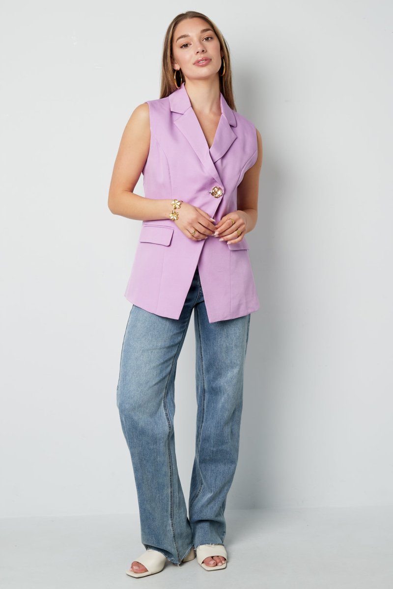 The Asym Chic – Sleeveless Blazer - Velaris Femme