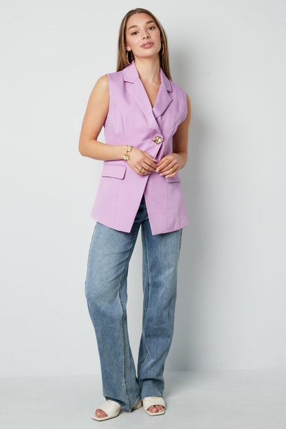 The Asym Chic – Sleeveless Blazer - Velaris Femme
