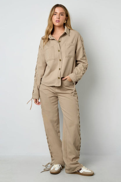 The Denim Tie – Casual Tie - Up Denim Jacket - Velaris Femme