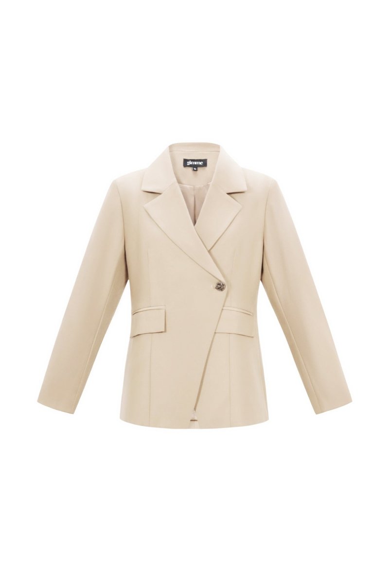 The Elara Blazer – Elegant Solid Color - Velaris Femme