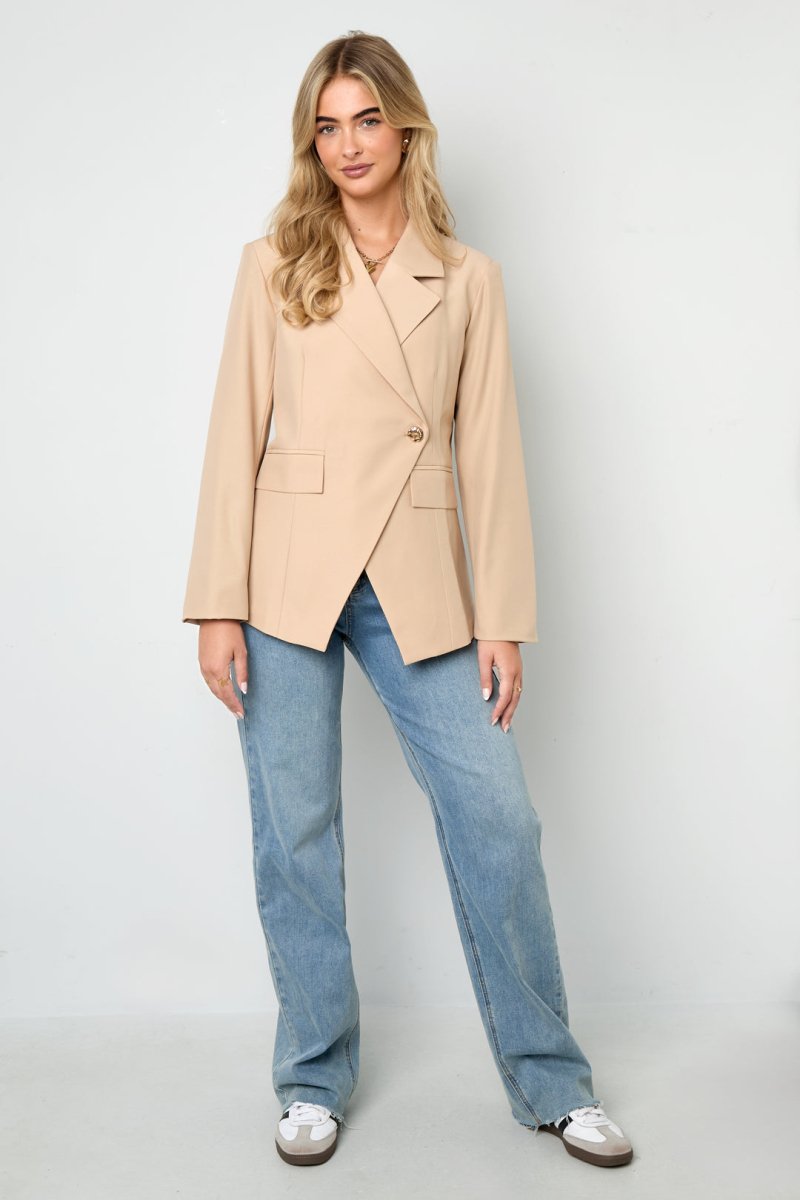 The Elara Blazer – Elegant Solid Color - Velaris Femme