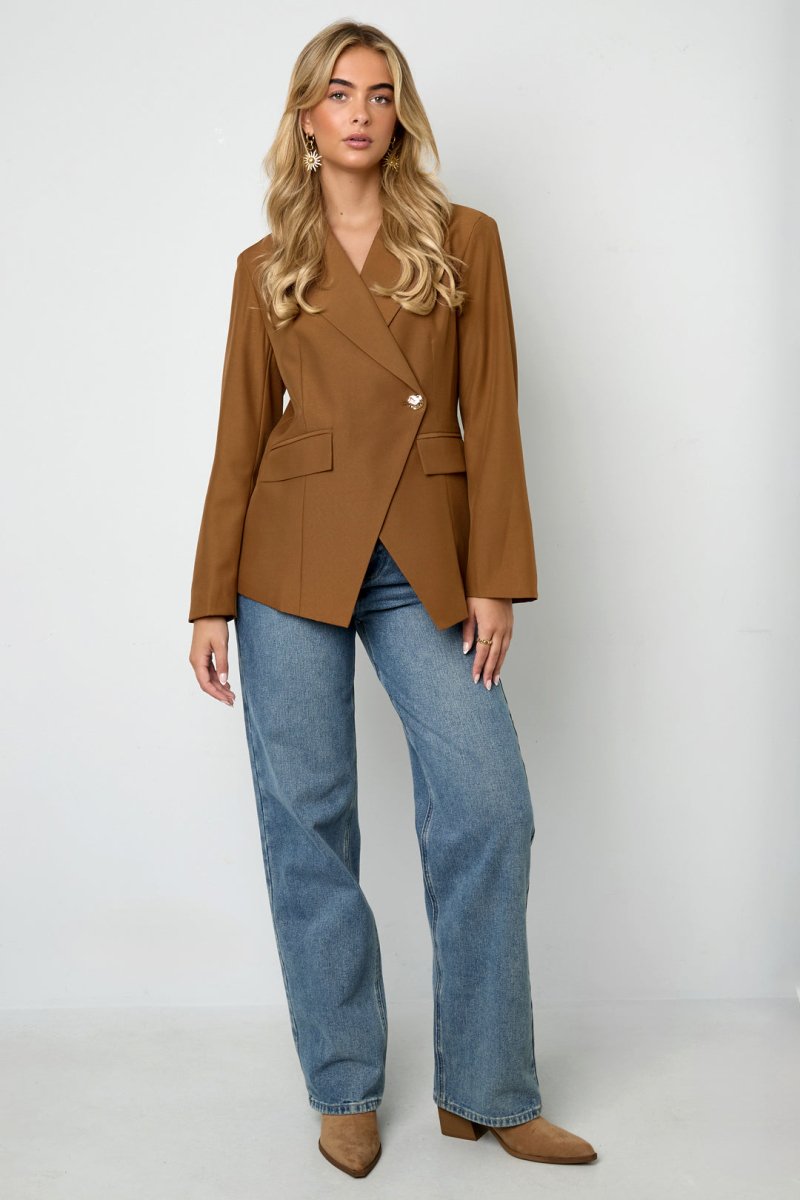 The Elara Blazer – Elegant Solid Color - Velaris Femme
