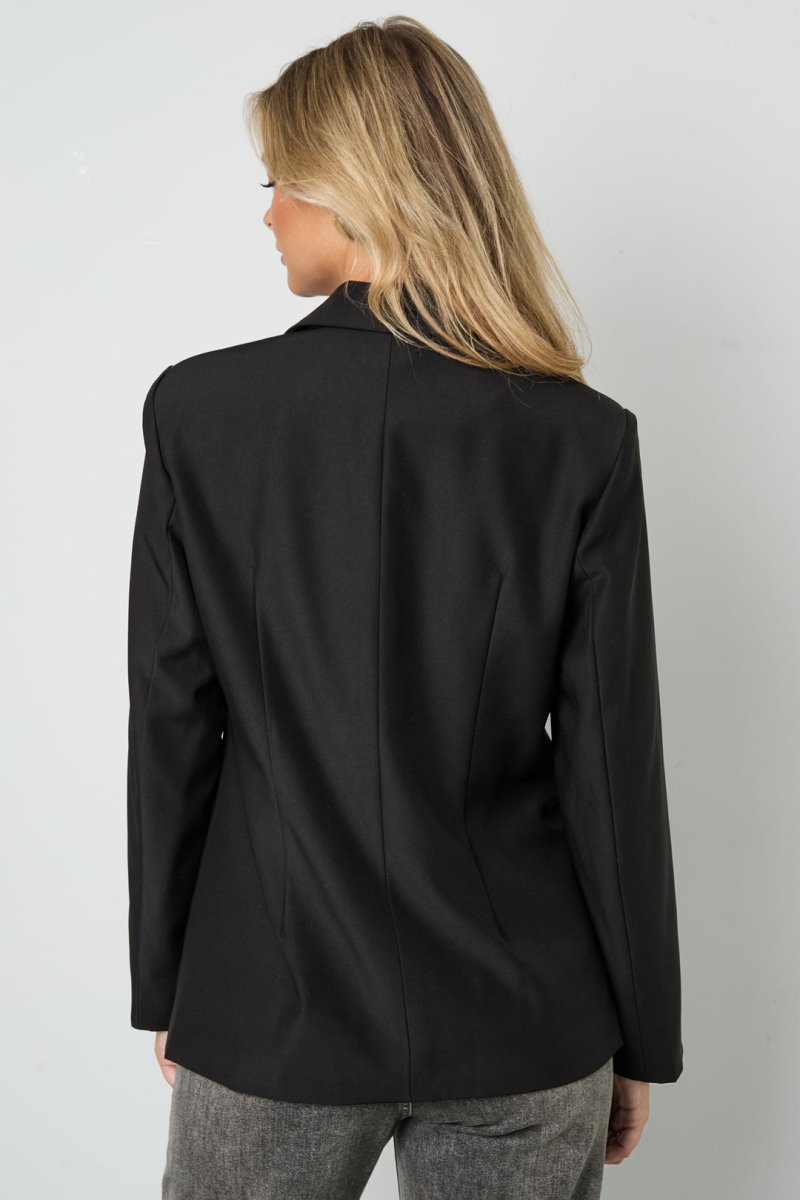 The Elara Blazer – Elegant Solid Color - Velaris Femme