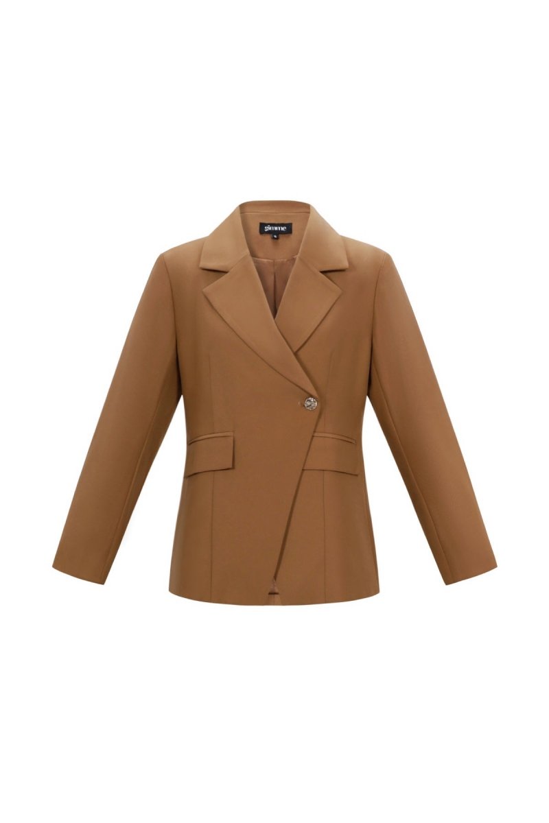 The Elara Blazer – Elegant Solid Color - Velaris Femme